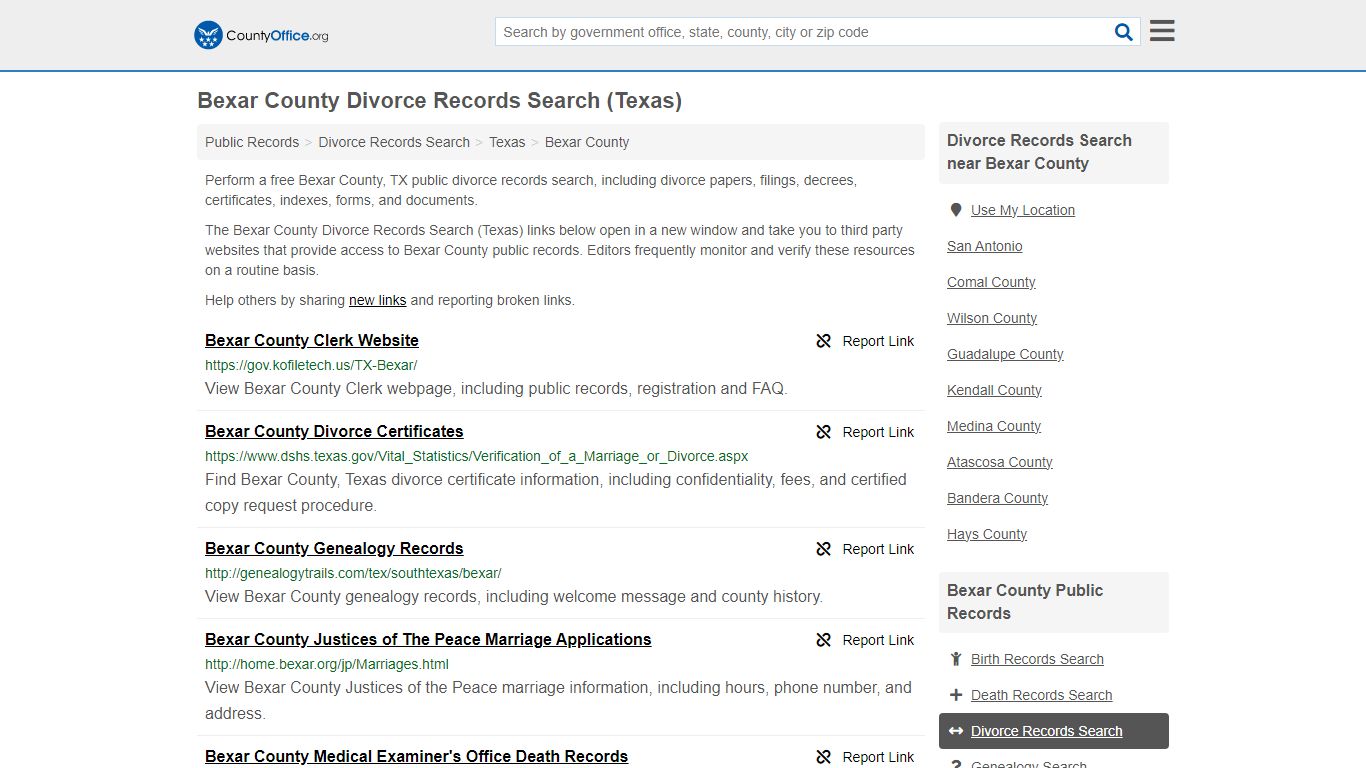 Divorce Records Search - Bexar County, TX (Divorce Certificates & Decrees)